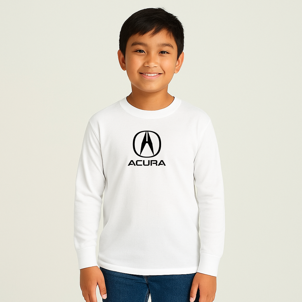 Youth Kids Acura Car Long Sleeve T-Shirt